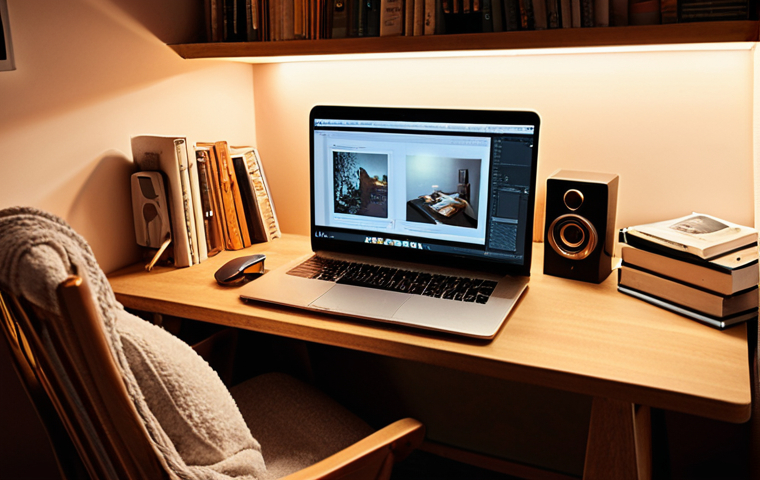 Focused Study Space**

Prompt: Cozy study space, desk with books and laptop, noise-canceling headphones, warm lighting, calm atmosphere, minimal distractions, perhaps a cup of tea, Swedish design influence.

**